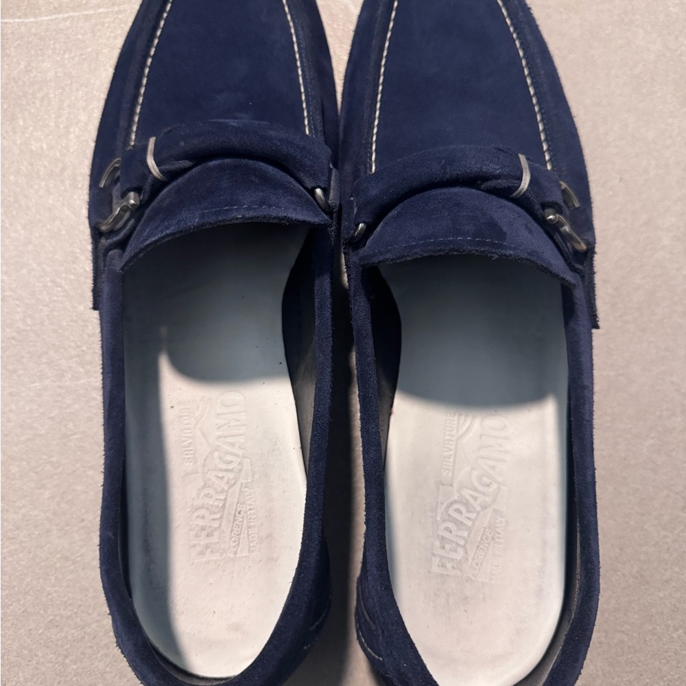 Salvatore Ferragamo Men's Navy Slip-Ons